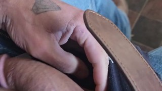 Playing with myself in kitchen, they have no clue