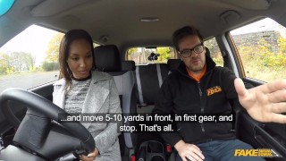 Fake Driving School - "Don't Worry, Everything Will Be OK" Black Teenager Creampied