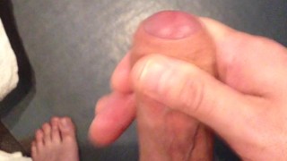 Pop out my Hard Cock and Masturbate until I spray a Big Cumshot