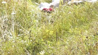 Nude Milf sunbathing on shore. Random guy watching. Naked in public. Nudist beach. Doggystyle. POV