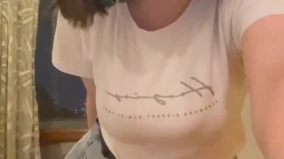 Sexy college girl with big tits.