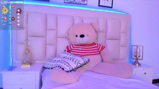 Beautiful anime loving redhead shows off her gorgeous natural body on her webcam show