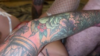 Fucking and cumming on pierced, squirting schoolgirl MILF