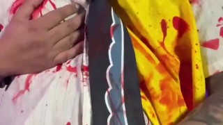 Masturbating and cumming in my horror cosplay