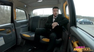 Female Fake Taxi Big tits Czech driver Lady Gang rides hard cock passionate blowjob hardcore sex