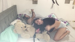 I fuck my teddy bear in front of my stepdad.