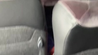 Thick cock showing off inside the travel bus
