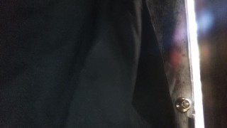 Roommate watching thru the crack