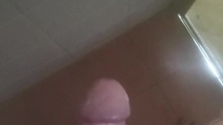 Rubbing my cock in the shower