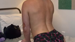 Horny Slut Didn’t Have Toys On Hand So She Humps Her Pillow