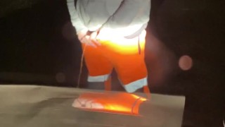 Piss stop in the van