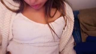 POV : SEX with my STEPBROTHER INSIDE THE CLOSET, Spanish 😶