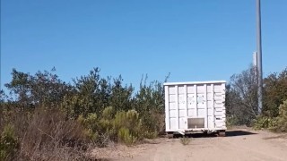 Part 1 of wife flashing ass in mini skirt on public trail