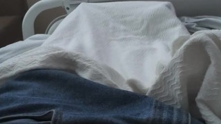 Jack off at hospital and Cumming in hospital right before got caught again part 2