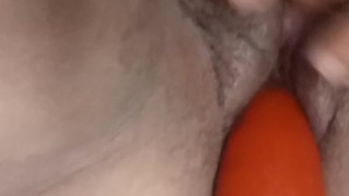 Masturbation with vibrator, chubby pussy