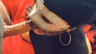 Wife Accepts Blowjob with Mask
