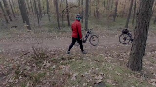 On a bike ride I need to piss, I take a shortcut in the forest and take off my pants