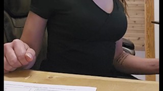 Flashing my tits at work