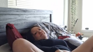 Huge dildo stretching me out