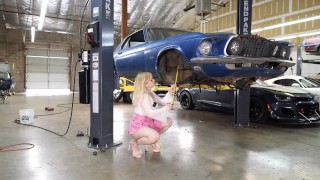 ASMR: Blonde Shows Ass in Micro Skirt While Taking Measurements