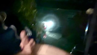 Big uncut cock being jerked on my balcony, PUBLIC, ricky masturbation - wanna join me? ✊🏻💦💦