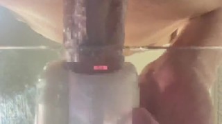 オナホオナニー　下アングルの射精シーン