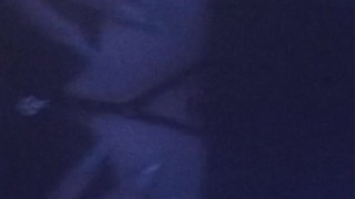 Sexy college girl squeezing her tits.