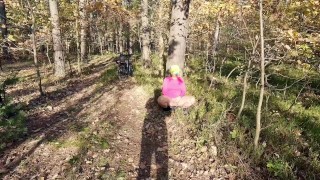 When biking in the forest I often get horny and need to piss and masturbate to relax