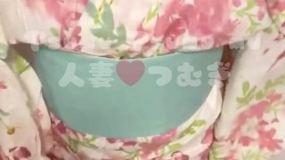 【浴衣オナニー】ノーブラ浴衣でビンビンぐちょぐちょ大興奮の変態人妻のディルドズポズポオナニー♡【個人撮影】