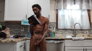 Nutting on my mother's kitchen floor after being treated like a dog