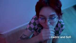 Ghostface fucks nerdy college girl and cums in her mouth