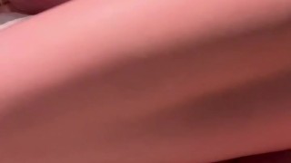 Redhead trying a huge dildo