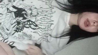 Busty chick moves her body in a sexy way