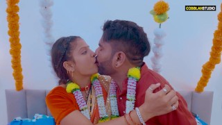 Sexy lady enjoyed her suhagrat night and fucked hard