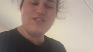 Sexy BBW girl next door jack off instructions before going to work early in the morning