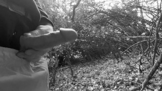 Another woodland walk and piss desperation. Watch my cock grow and throb as piss squirts out