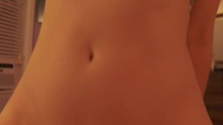 Cute redhead goth riding