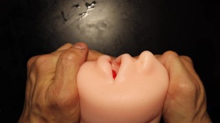 This is the best masturbator in the world and the dick is sticking out of the mouth