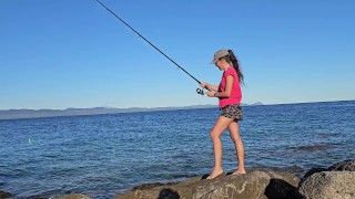 Natural girl Public Hot fishing # Piss my lure n panties off for better bite #Seen n catched on 3:55