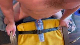 VIRGIN LOSES HIS MIND TRYING FLESHLIGHT (hard cum)