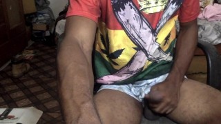 joy boi plays with dick and shows ass an toy