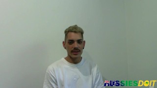 Blue Eyed Australian Gay Beckett Masturbates His Hard Dick