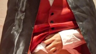 Halloween: Me masturbo disfrazado de vampiro hasta sacar todo mi semen