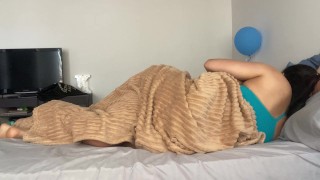 Hot and very wet sex under the blanket