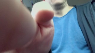 very public cumshot in car in daylight cruising