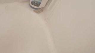 Shower wank jerk