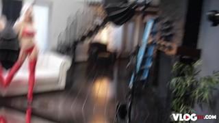 Curvy Blonde Blake Blossom Takes Dick While On BTS Interview