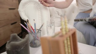 Miley Muray - Tall skinny artist lovemaking to BF