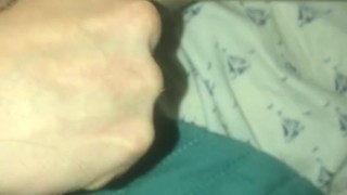 Sexy twink masturbating with girlfriends vibrator that he found