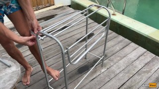 I paid Repairman with my Pussy and walked down the street with his cum on my face Cumwalk